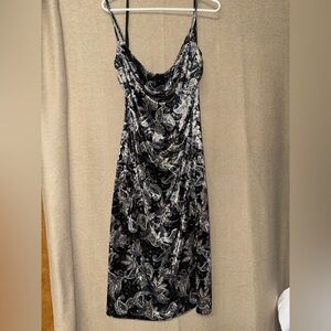 Laundry By Shelli Segal Black and Gray Maxi Dress